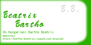 beatrix bartho business card